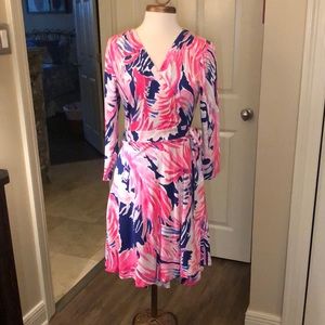 Long sleeve wrap dress